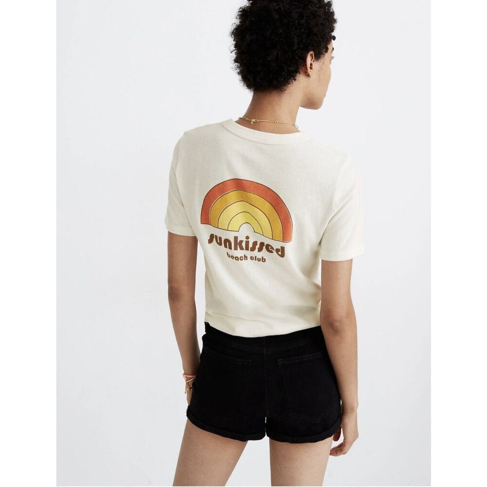 Madewell Sunkissed Beach Club Graphic Tomboy Tee XXS - Picture 4 of 4